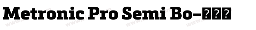 Metronic Pro Semi Bo字体转换